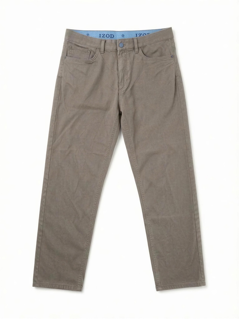 Izod Men's Slim Straight Jeans in Taupe